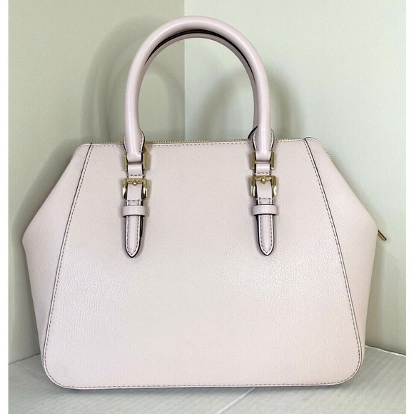 New Michael Kors Charlotte Large Satchel Leather Powder Blush - Picture 4 of 6